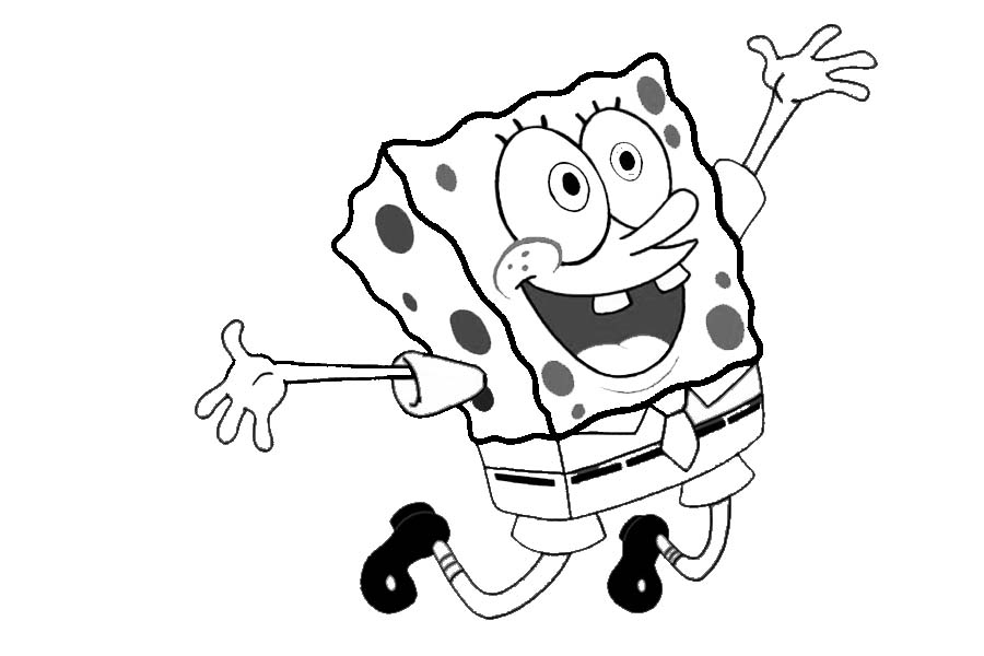SpongeBob is happy
